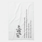 モダンシンプル最高の母刻まで美しい最高のギフト キッチンタオル (縦)