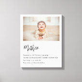 モダンシンプル最高の母刻まで美しい最高のギフト キャンバスプリント (正面)