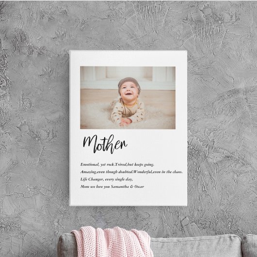 モダンシンプル最高の母刻まで美しい最高のギフト キャンバスプリント