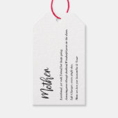 モダンシンプル最高の母刻まで美しい最高のギフト ギフトタグ (正面)