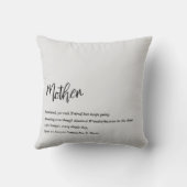 モダンシンプル最高の母刻まで美しい最高のギフト クッション (裏面)