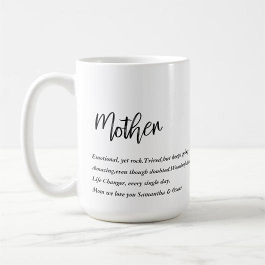 モダンシンプル最高の母刻まで美しい最高のギフト コーヒーマグカップ (左)