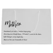 モダンシンプル最高の母刻まで美しい最高のギフト ラージペーパーバッグ (正面)