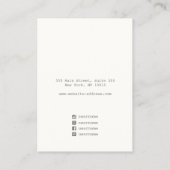 モダンシンプル木材イヤリング表示名刺 名刺 (裏面)