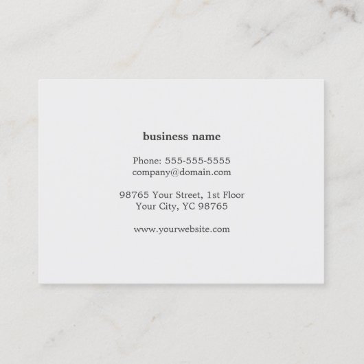 モダンシンプル木製軽量インテリア設計者 名刺 (裏面)