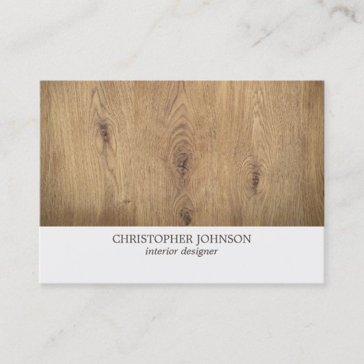 モダンシンプル木製軽量インテリア設計者 名刺 (正面)
