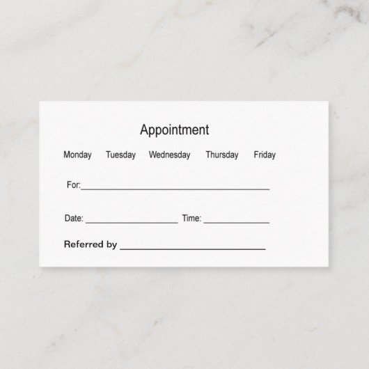 モダンシンプル歯科医院 紹介カード (裏面)