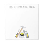 モダンシンプル父の日の道具ミニマル お洒落 ノートパッド (正面)