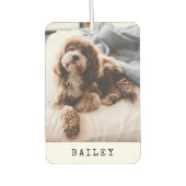 モダンシンプル犬の写真 カーエアーフレッシュナー (正面)