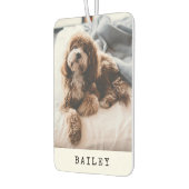 モダンシンプル犬の写真 カーエアーフレッシュナー (左)