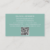 モダンシンプル生まれたばかりの写真3枚 名刺 (裏面)