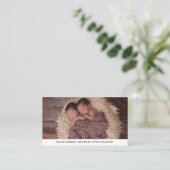 モダンシンプル生まれたばかりの写真 名刺 (スタンド正面)