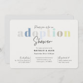 モダンシンプル男の子養子縁組 招待状 (正面/裏面)