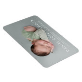 モダンシンプル男の赤ちゃん名フォト誕生 マグネット (右側)