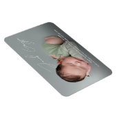 モダンシンプル男の赤ちゃん名Scriptフォト誕生 マグネット (右側)