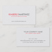 モダンシンプル白ジグザグ山形 名刺 (正面/裏面)