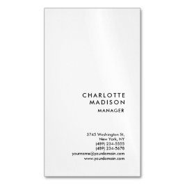 モダンシンプル白トレンディーミニマリスト マグネット名刺