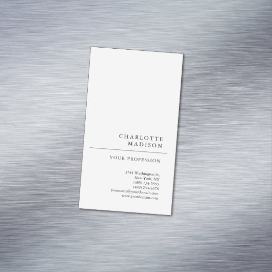 モダンシンプル白トレンディーミニマリスト マグネット名刺 (インサイチュ)