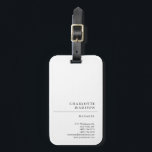 モダンシンプル白トレンディーミニマリスト ラゲッジタグ<br><div class="desc">このテンプレートは全カスタマイズてのプロフェッショナルの職業に合わせることができる。</div>