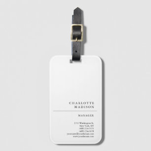 モダンシンプル白トレンディーミニマリスト ラゲッジタグ