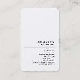 モダンシンプル白トレンディーミニマリスト 名刺