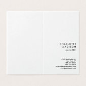 モダンシンプル白トレンディーミニマリスト 名刺 (外部フラット)
