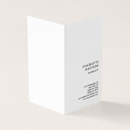 モダンシンプル白トレンディーミニマリスト 名刺