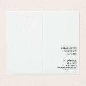 モダンシンプル白トレンディーミニマリスト 名刺 (外部フラット)