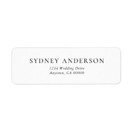 モダンシンプル白結婚差出人住所 ラベル