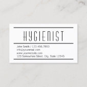 モダンシンプル白衛生士名刺 名刺 (正面)
