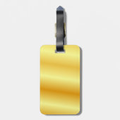 モダンシンプル白金ゴールドイエローカラーミニマリスト ラゲッジタグ (裏面縦)