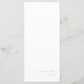 モダンシンプル白金ゴールドオリーブ結婚ブランチのメニュー メニュー (裏面)