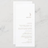 モダンシンプル白金ゴールドオリーブ結婚ブランチのメニュー メニュー (正面/裏面)
