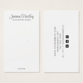 モダンシンプル白黒イヤリング表示カード (正面&裏面)