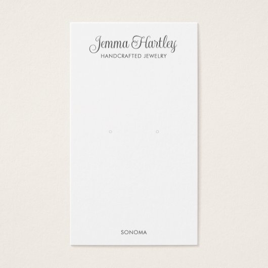 モダンシンプル白黒イヤリング表示カード (正面)