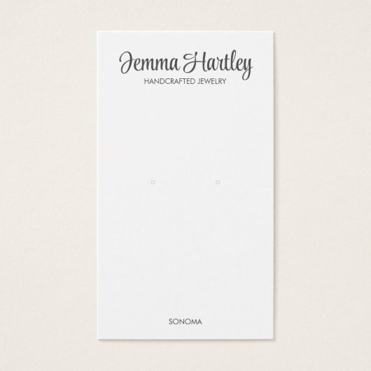 モダンシンプル白黒イヤリング表示カード (正面)