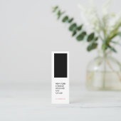 モダンシンプル白黒エレガントミニマル設計者 スキニー名刺 (スタンド正面)