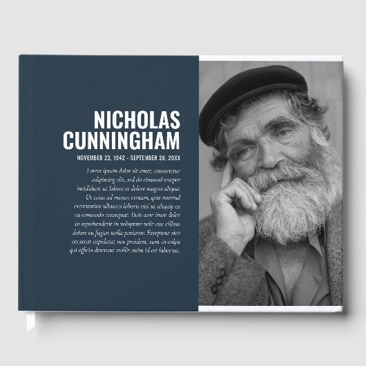 モダンシンプル白黒フィルタメモリアル ゲストブック (正面)