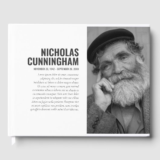 モダンシンプル白黒フィルタメモリアル ゲストブック (正面)