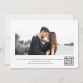 モダンシンプル白黒フォト結婚ズ 招待状 (裏面)