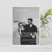 モダンシンプル白黒フォト結婚ズ 招待状 (スタンド正面)