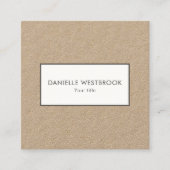 モダンシンプル白黒フレームクラフト スクエア名刺 (正面)