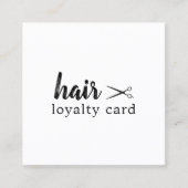 モダンシンプル白黒ヘアサロン ロイヤリティカード (正面)