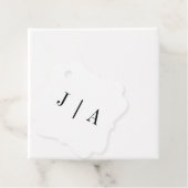 モダンシンプル白黒モノグラム結婚の フェイバータグ (インサイチュ)