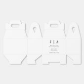 モダンシンプル白黒モノグラム結婚の フェイバーボックス (見開き)