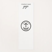 モダンシンプル白黒ロゴジム ヨガマット (正面)