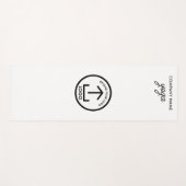 モダンシンプル白黒ロゴジム ヨガマット (正面(横))