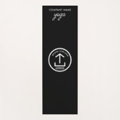 モダンシンプル白黒ロゴジム ヨガマット (正面)
