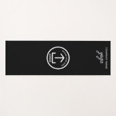 モダンシンプル白黒ロゴジム ヨガマット (正面(横))