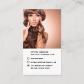 モダンシンプル白黒ロゴ写真QRコード 名刺 (裏面)